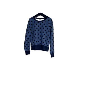 J. Crew Blue Polka Dot Sweatshirt